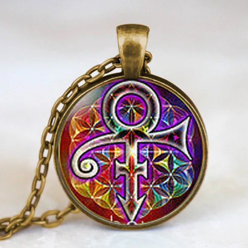 Принц Рип Мемориальный символ любовь фиолетовый дождь мужское модное ожерелье