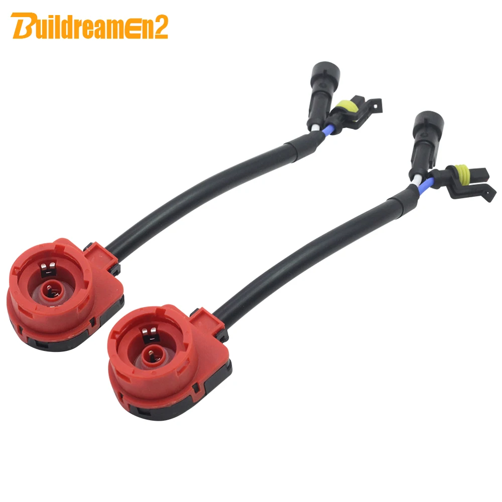 

Buildreamen2 2 X автомобильные аксессуары, HID жгуты, переходник, гнездо, адаптер, провод, AMP, штекер, кабель для D2 D2S D2R D2C ксеноновая лампа