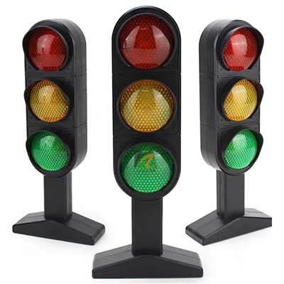 1 Pcs Black Новинка, 1 шт., ограничено по времени, слот для поезда, Детский Светильник для дорожного движения, сигнальная лампа, игрушечный мини-автомобиль, электрическая железная дорога, игрушка Brinquedos - Цвет: 1 Pcs Black