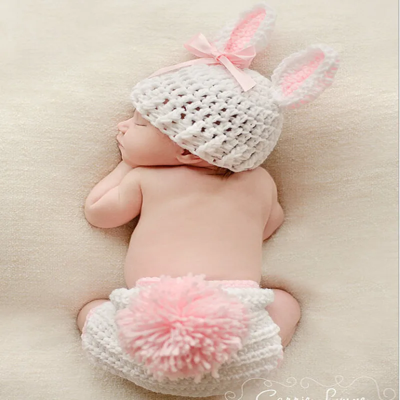 Новорожденных Подставки для фотографий Детский комплект кролика Стиль 100% хлопок