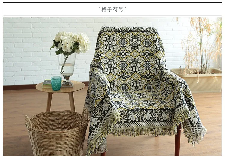 Хлопок двухстороннее Одеяло Диван Декоративные slipcover бросает на диван/кровать/Самолет пледы прямоугольные стеганое одеяло SF27