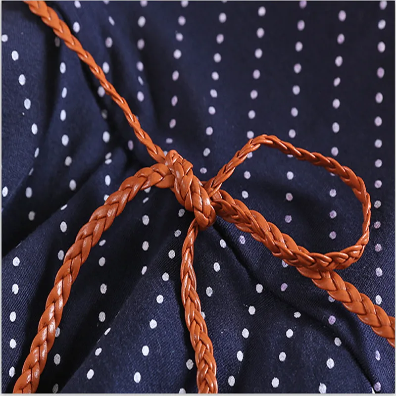 Children's clothing Girl sleeveless A-Line Children belt dots dress Girls College Wind cotton 2 3 4 5 6 7 years old | Детская одежда