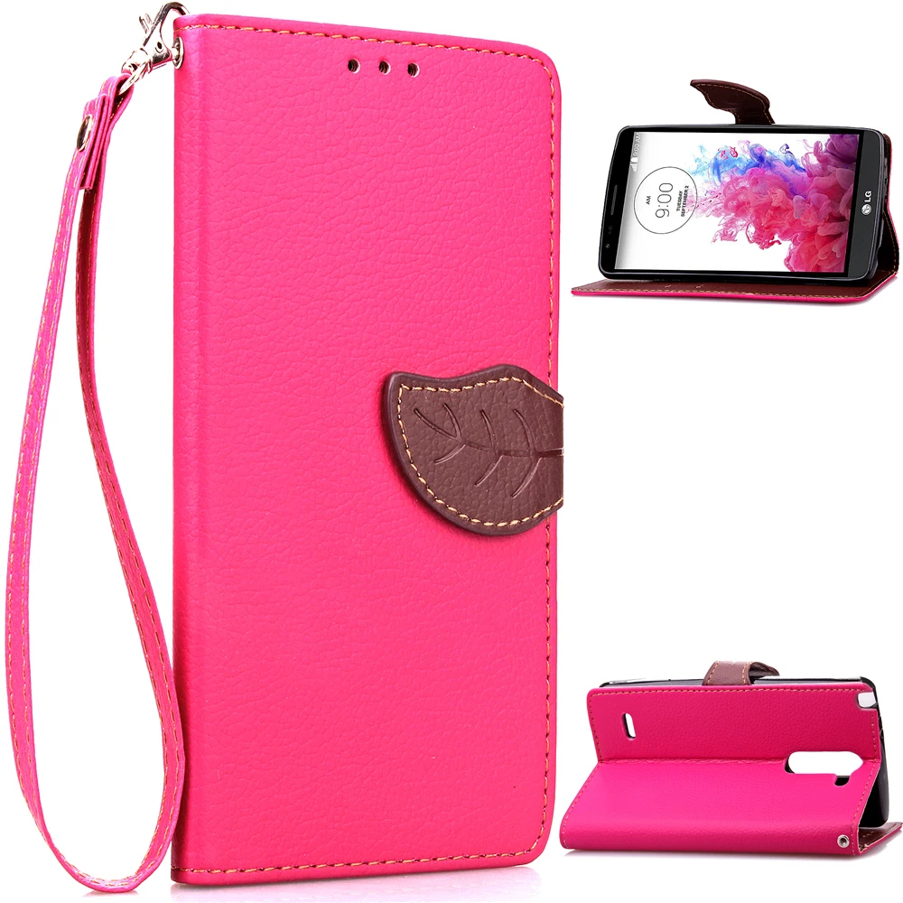 Лист Застежка Кошелек Case для LG G3 stylus D690 Роскошный PU Кожи Folio Stand с Карт памяти Stylus