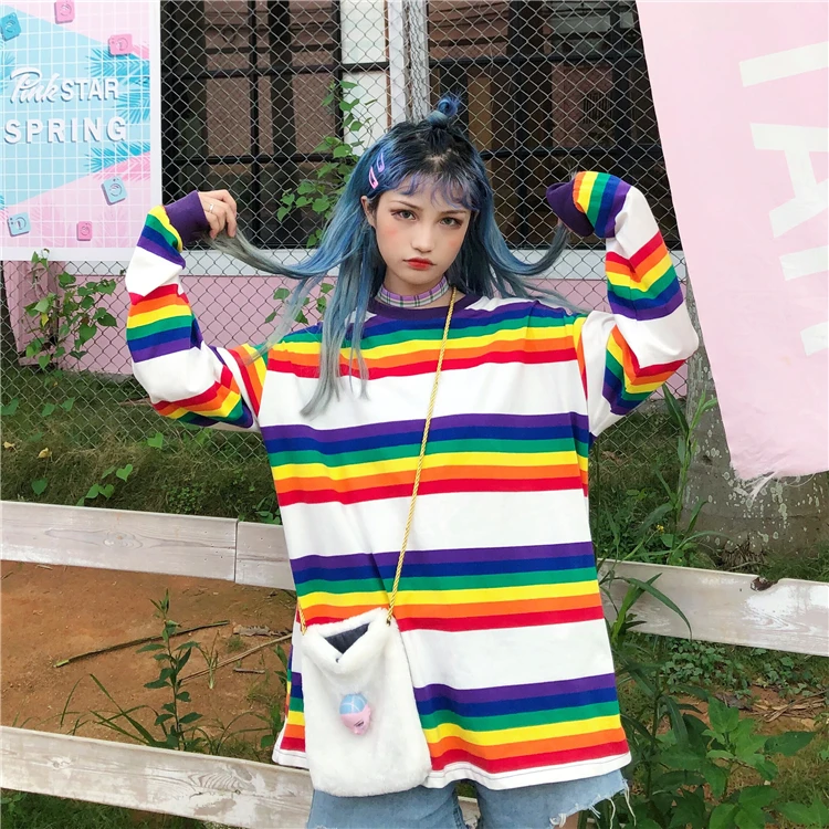 Уличная Женская одежда корейская мода брендовые футболки ulzzang Harajuku