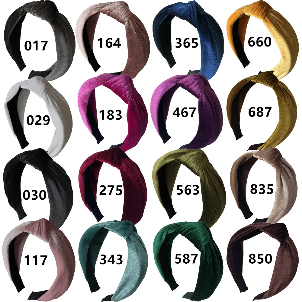 Girls/ Women Trendy Velvet Hairbands Knotted Cross Comfy Headbands Bath Beauty Turban Hairband Hair Hoop bow Accessories |