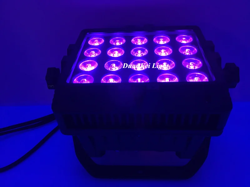 2 шт. 20x18 Вт led городское цветное освещение для мытья наружная настенная шайба rgbwa uv