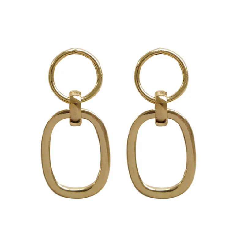 

Europe and the United States popular geometric metal Earrings accessories circular round earrings wholesale
