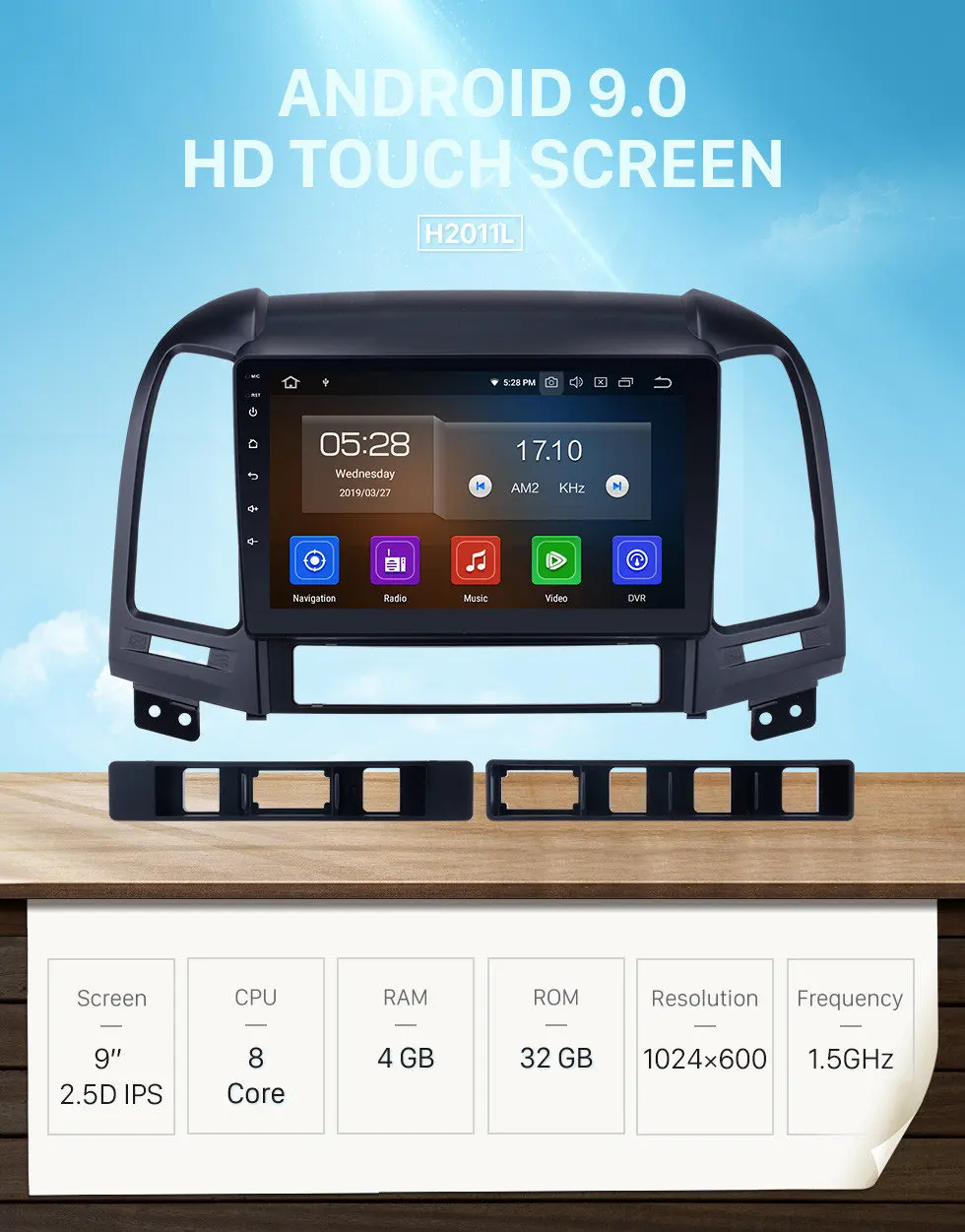 Seicane 1 Din 9 дюймов Android 9,0 gps Автомагнитола для 2006 2007-2012 hyundai SANTA FE HD мультимедийный плеер сенсорный экран головное устройство