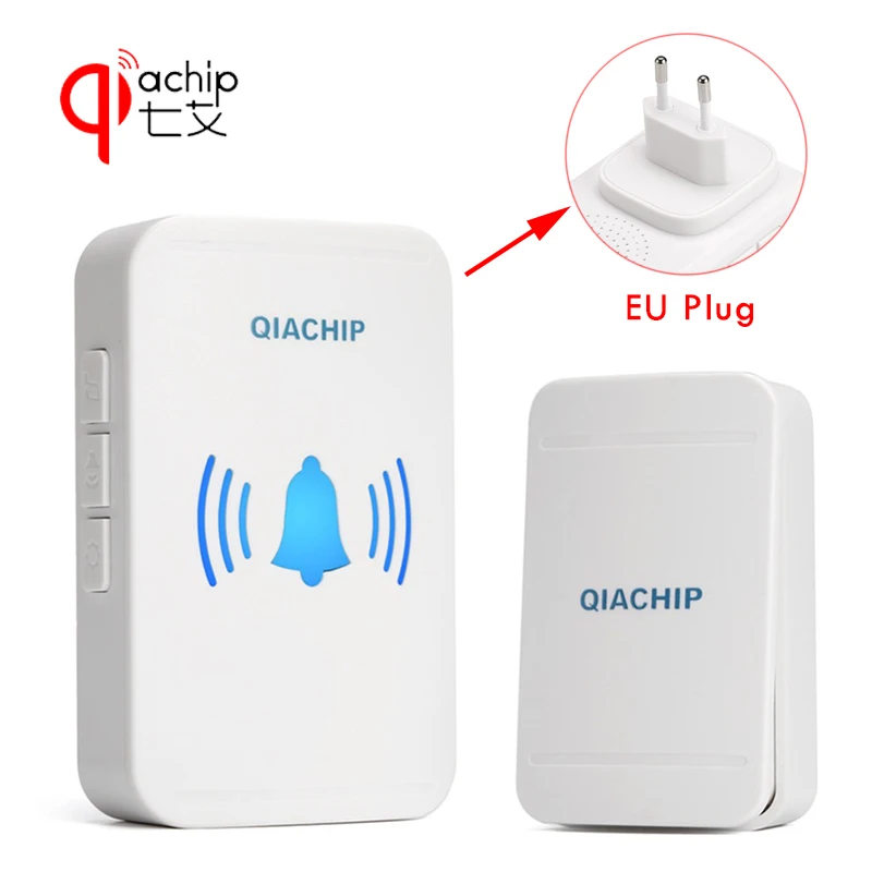 Self-powered Wireless Doorbells EU Plug No battery Waterproof 38 Musical Tones 150m Range remote control Smart Electronics | Электроника
