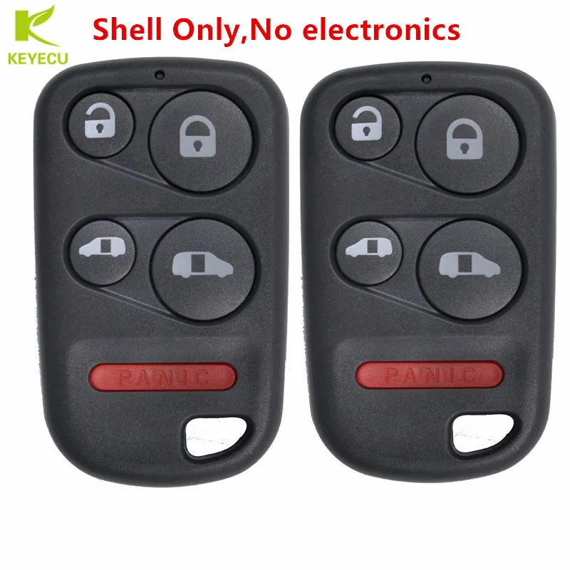 KEYECU 2 шт./лот Новый Сменный Чехол для дистанционного ключа автомобиля 4 + 1 кнопка Fob