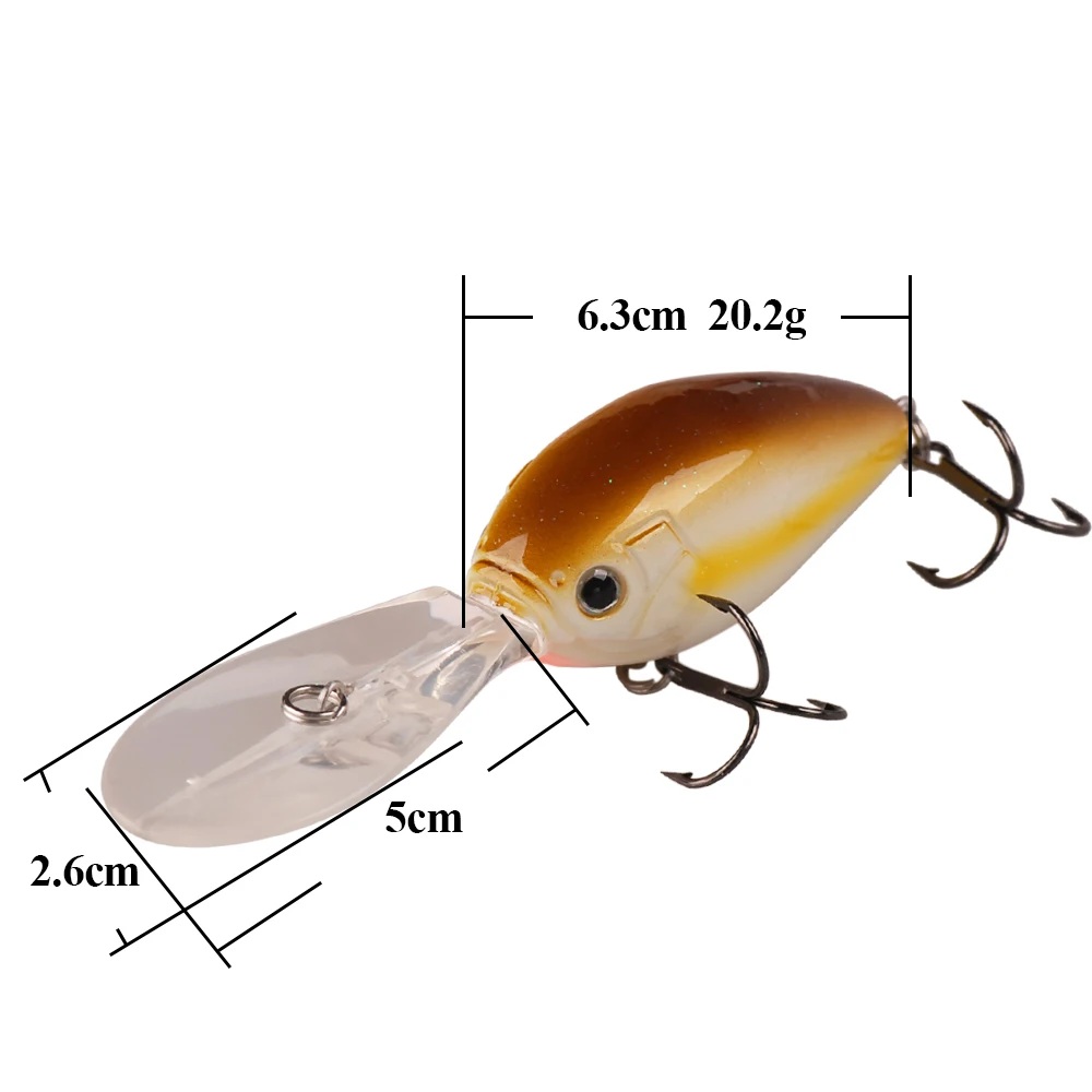 TAF Crank Bait 63 мм 20 2 г плавающая 4 0 м рыболовная приманка ABS пластик Isca искусственная