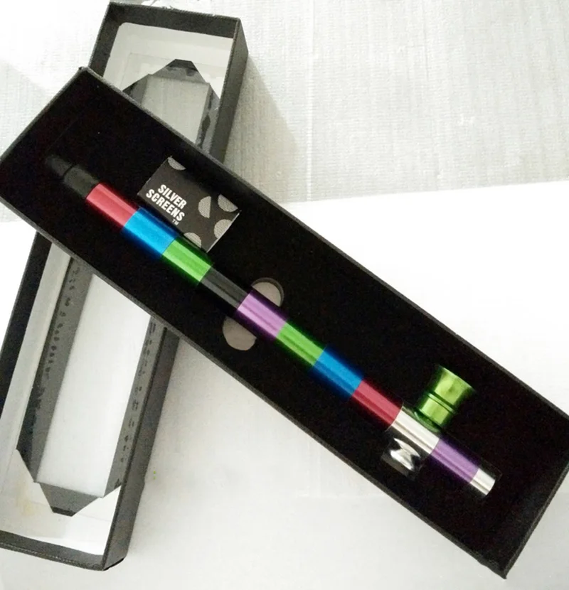 

Quality Metal Pipe Tobacco Smoking Pipes Gift Mill Smoke Narguile Grinder Colorful Multi-section Long Tobacco Stems