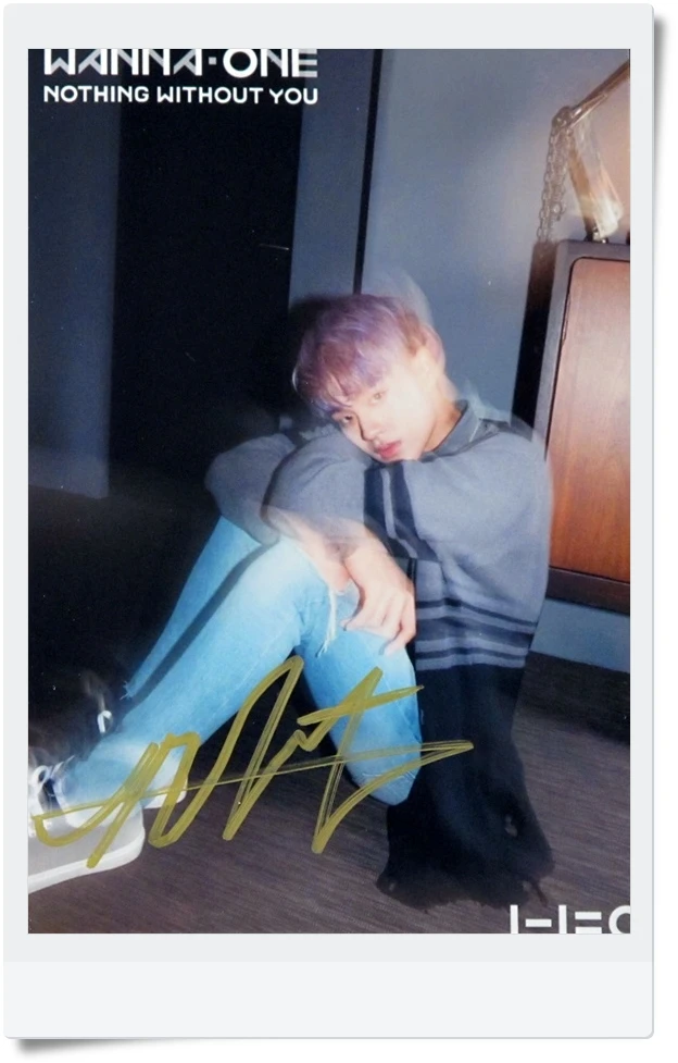 signed WANNA ONE Lee Dae Hwi autographed photo 1-1=0 Nothing without you 6 inches K-POP collection 11201702 | Дом и сад