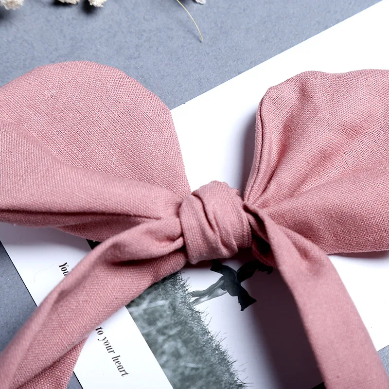 Environmental Protection Child Headwear Baby Hair Accessories Band Cotton Linen Material Flower 0-2 Years Old | Детская одежда и