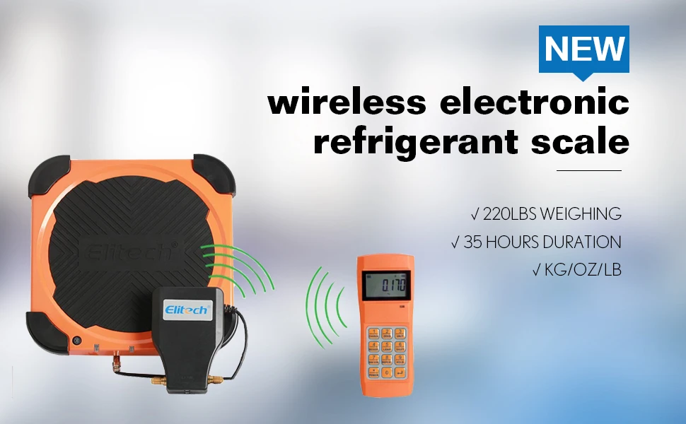 Elitech LMC-310, беспроводной хладагент, Электронная зарядка, весы для восстановления веса, фреон, цифровые весы для ОВКВ 220 фунтов/кг