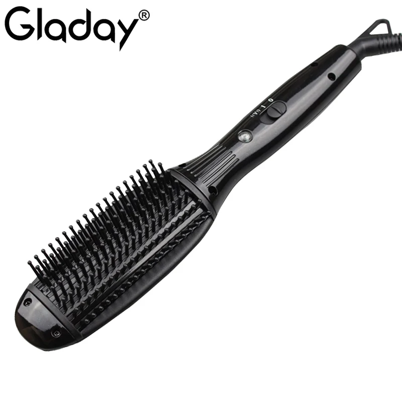 Массажная инфракрасная Вибрирующая щетка Gladay для выпрямления волос