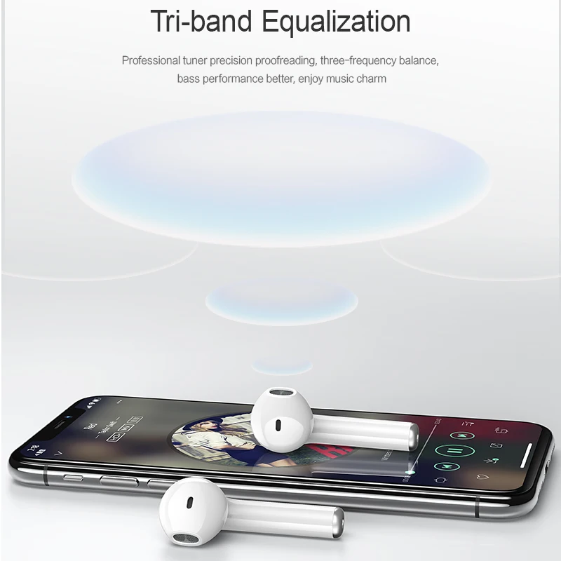Мини беспроводные Bluetooth наушники стерео 5 0 гарнитура чехол с микрофоном для всех