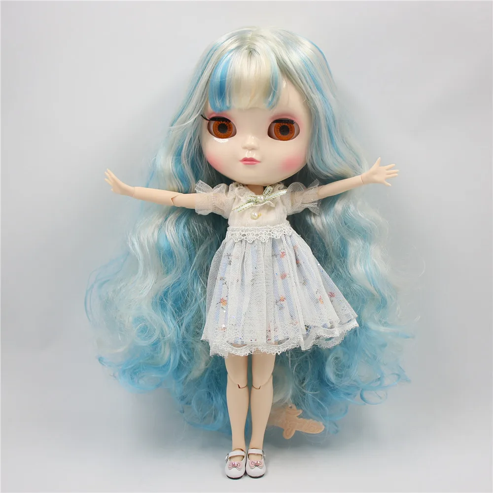 Cute ICY 1/6 joint body doll 30cm high Blue mixed gold long hair including hand set AB Gift for girls. No.BL6227/6025 | Игрушки и хобби