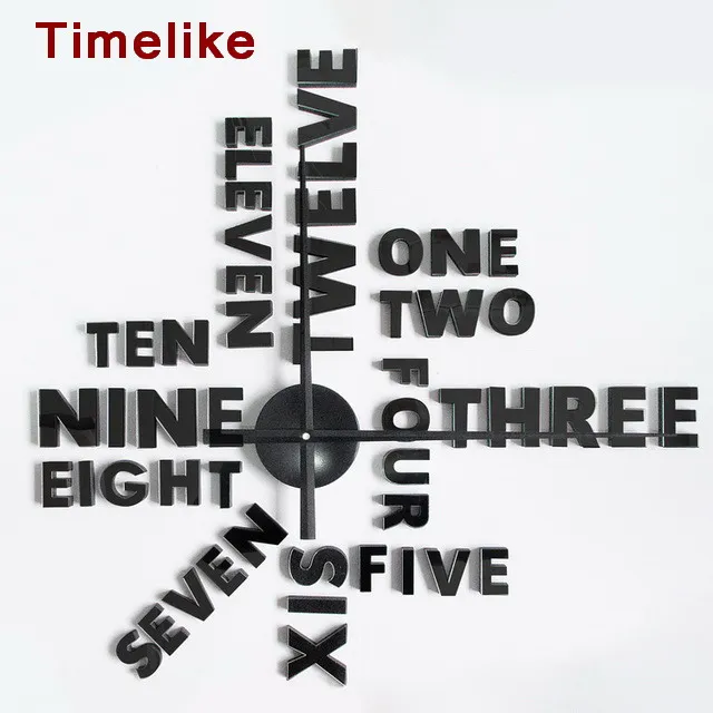 2018 новые большие настенные стикеры Часы зеркальная поверхность 3D DIY кварцевые