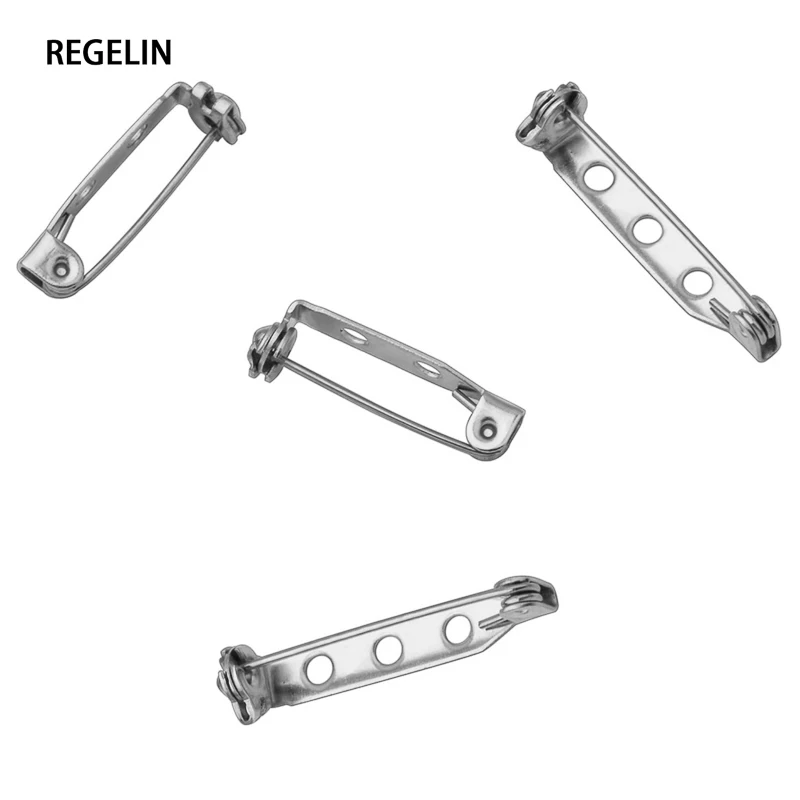 Rhodium Regelin из нержавеющей стали 20 шт./лот 20/25/32/38 мм тон Броши Булавки DIY хиджаб шпильки и броши для изготовления ювелирных изделий - Цвет: Rhodium