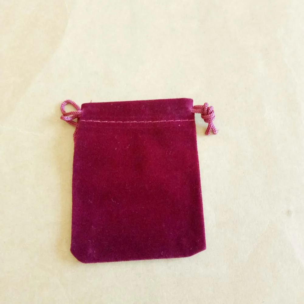 Wine Red 100 шт 4 сплошных цвета бархатные сумки для ювелирных изделий подарочные сумки Свадебные Сумки на шнурке женские ювелирные изделия дисплей подарочная упаковка сумка Diy - Цвет: Wine Red