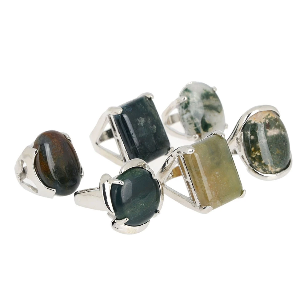 10 шт./лот тибетское серебро цвет кольца с настоящими Австрийскими кристаллами