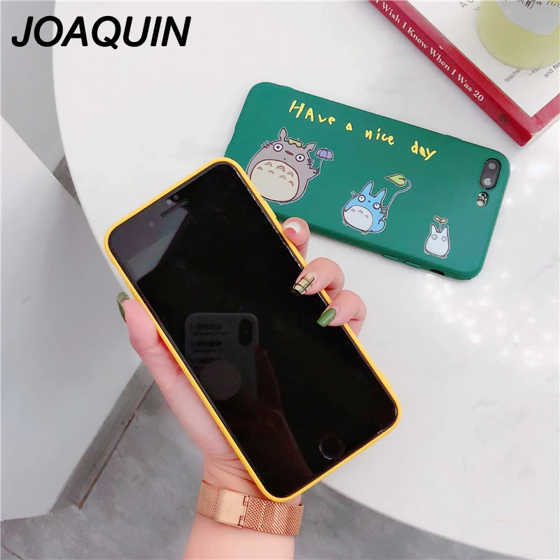 Чехол для телефона аниме Мой сосед Тоторо iPhone 7 чехол 8Plus X 7Plus XS Max XR мягкий из ТПУ с