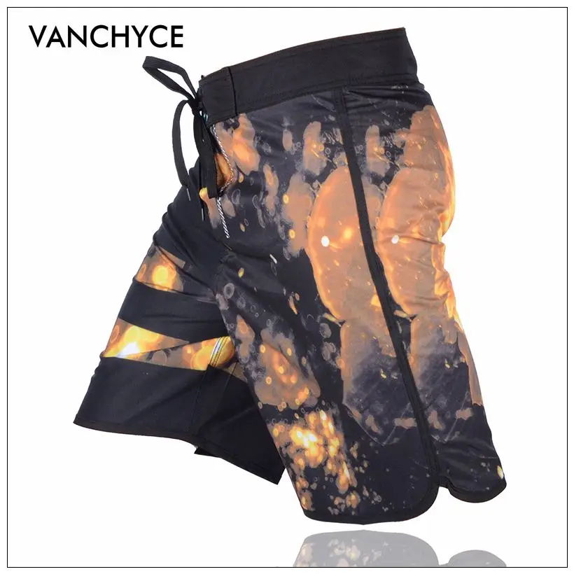 

VANCHYCE Print Shorts Men Beach Shorts Men Bermuda Short Quick Dry Silver Men's Board shorts Brand Swimwear Men