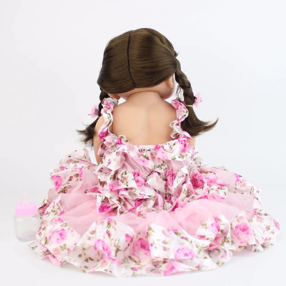 55 см силиконовый Reborn Baby Doll игрушка для девочки винил новорожденный Милая