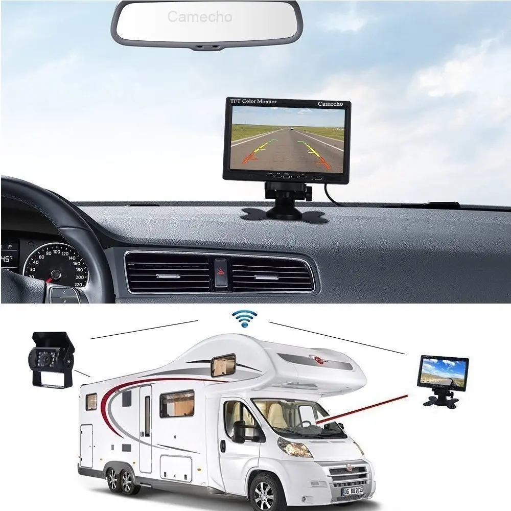 AMPrime 7 &quotЖК-монитор автомобиля TFT дисплей монитор камеры заднего вида HD 800*480 видео