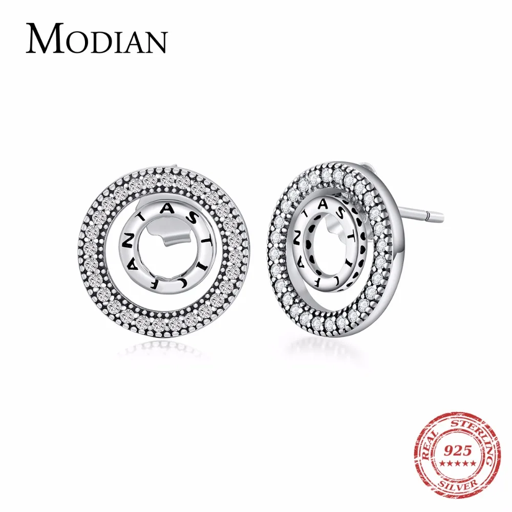 Modian новая распродажа 100% 925 стерлингового серебра фантастические двойной круглые