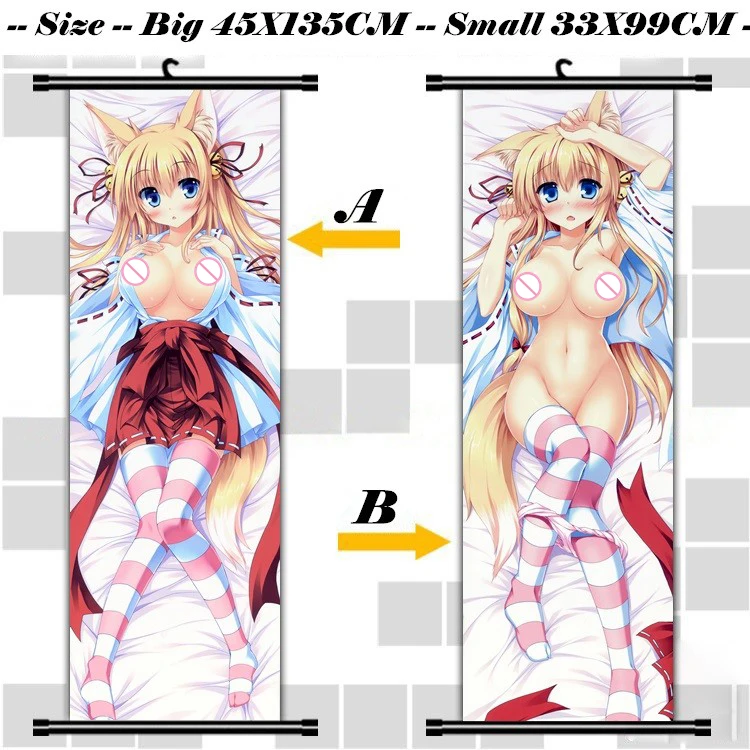 45x135 см koiken Otome Kitsune tateha Loli Sexy cameltoe Мультфильм Аниме Арт стены картину росписи