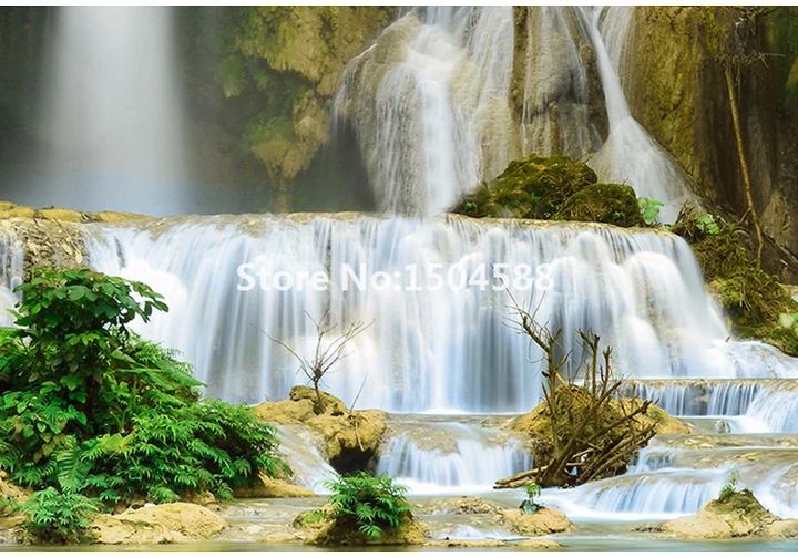 Лес водопад природа пейзаж фотообои для спальни гостиной диван фон Декор нетканые индивидуальные 3D обои