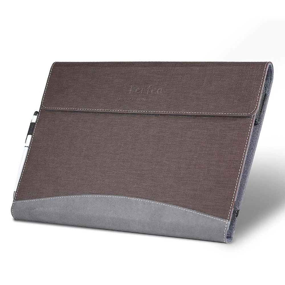 Роскошный чехол для Dell Inspiron 13 5000 серии 5370 5379 D1508TA 13," Ноутбук из искусственной кожи защитный чехол для бизнеса - Цвет: Коричневый