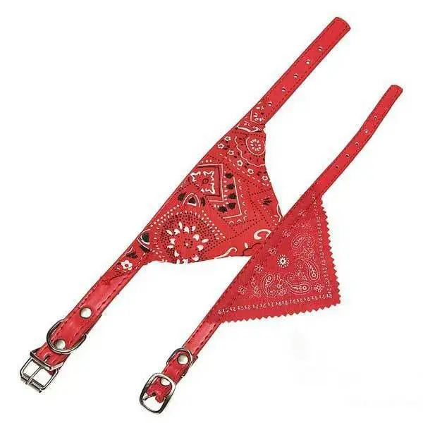 Gasper Pet Collar Leather Scarf Adjustable Puppy Neckerchief | Тематическая одежда и униформа