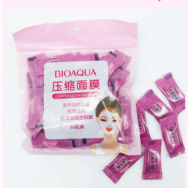 

Facial Compression Mask 50 Nonwoven Fabric Mask Paper Skin Care Dry Disposable Compressed Towel Face DIY Mask Makeup Tool