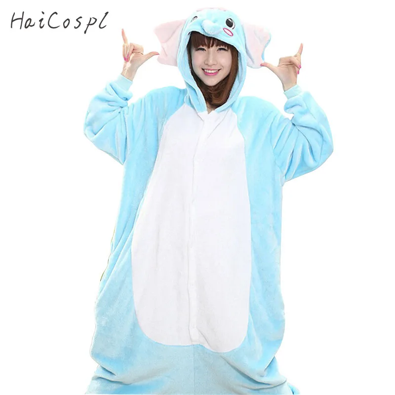 Слон Kigurumi пижамы для женщин комбинезон в виде животного вечерние Косплей