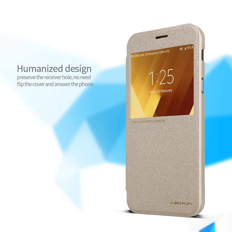 Чехол для Samsung Galaxy A3 2017 чехол NILLKIN из искусственной кожи с откидной крышкой и