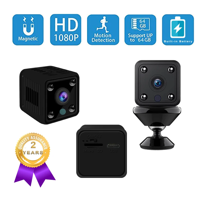 1080 P Мини WI FI IP Камера H.264 CMOS 2 8 мм объектив поддерживает Батарея 64G SD Card обнаружения