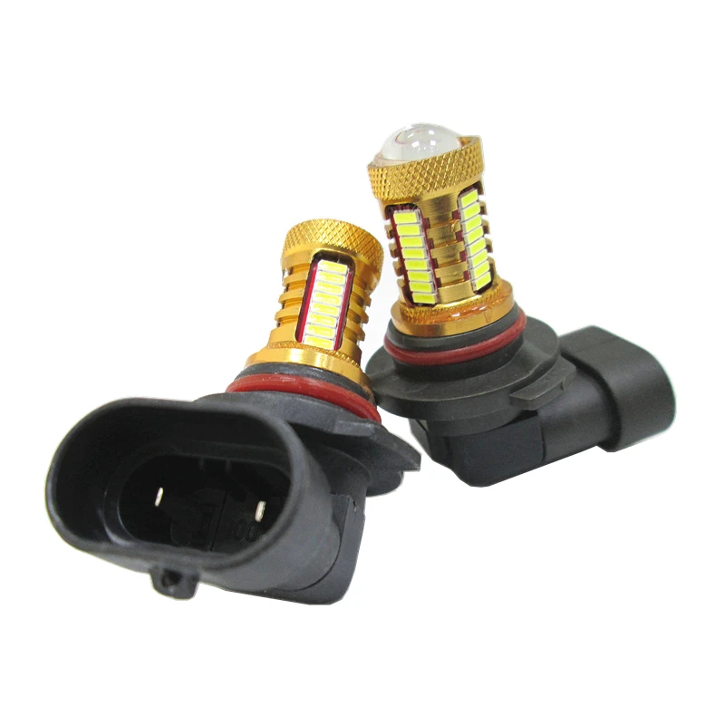 2 шт. Противотуманные фары HB3/9005 HB4/9006 38 Вт 4014 32SMD + creechip 33led с линзой 12 в 6000K белые