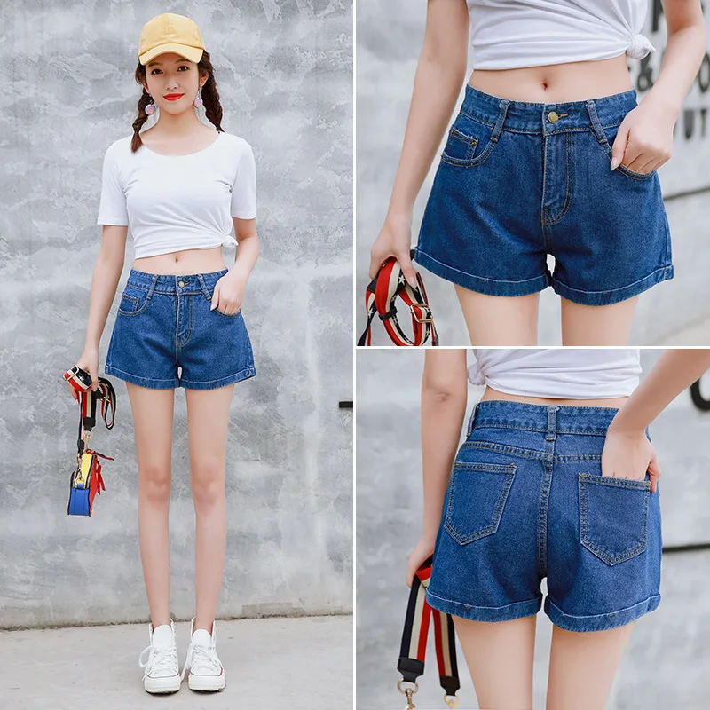 Рваные джинсовые шорты джинсы 2018 летние с высокой талией для похудения женщин