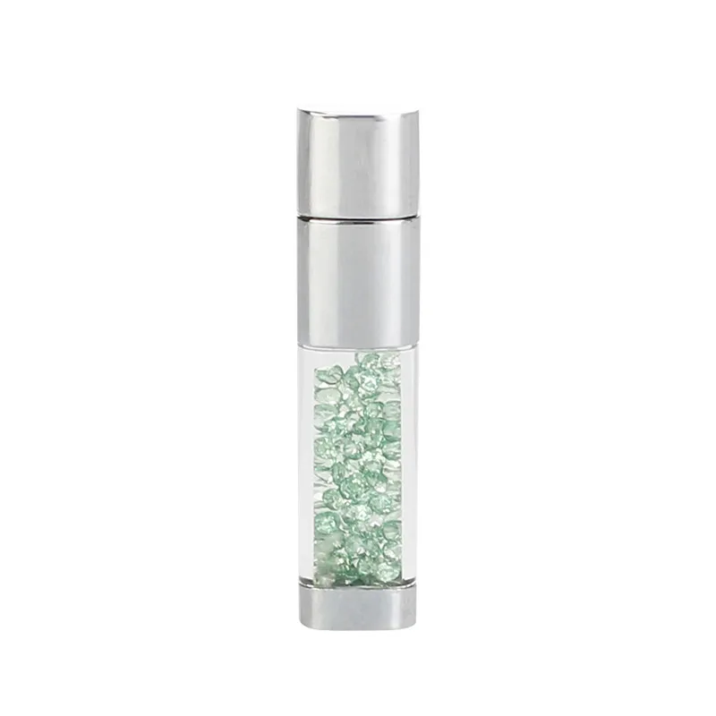 green Флеш-накопитель, 8 ГБ, кристальная коробка, USB флешка, 64 ГБ, металлическая usb флеш-память, 128 ГБ, 4 Гб, флешка в виде бижутерии, 16 ГБ, USB флеш-накопитель, 32 ГБ, бесплатный логотип - Цвет: green