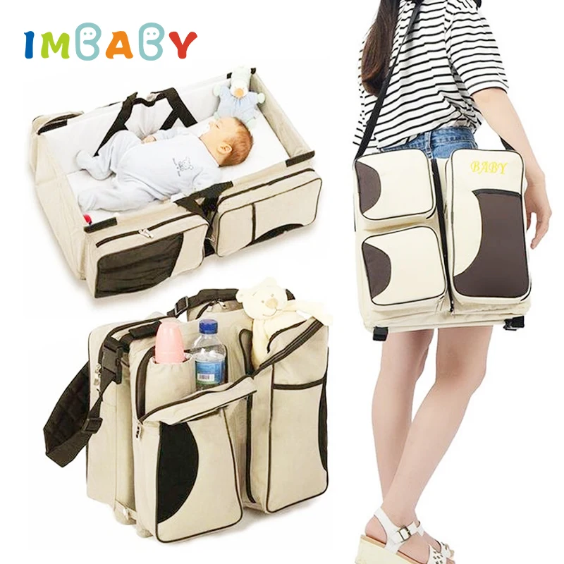 IMBABY раскладушка кровать переносная Детская кровать детское гнездо портативная кроватка детская дорожная кровать детская кроватка гнездо для новорожденных Детская переносная кроватка