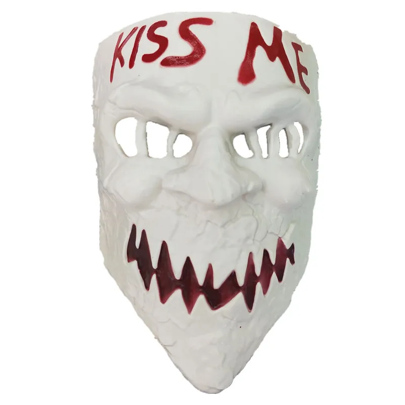 С надписью Kiss Me (Поцелуй чистки Маска Костюм Хэллоуин ужас череп PVC взрослый