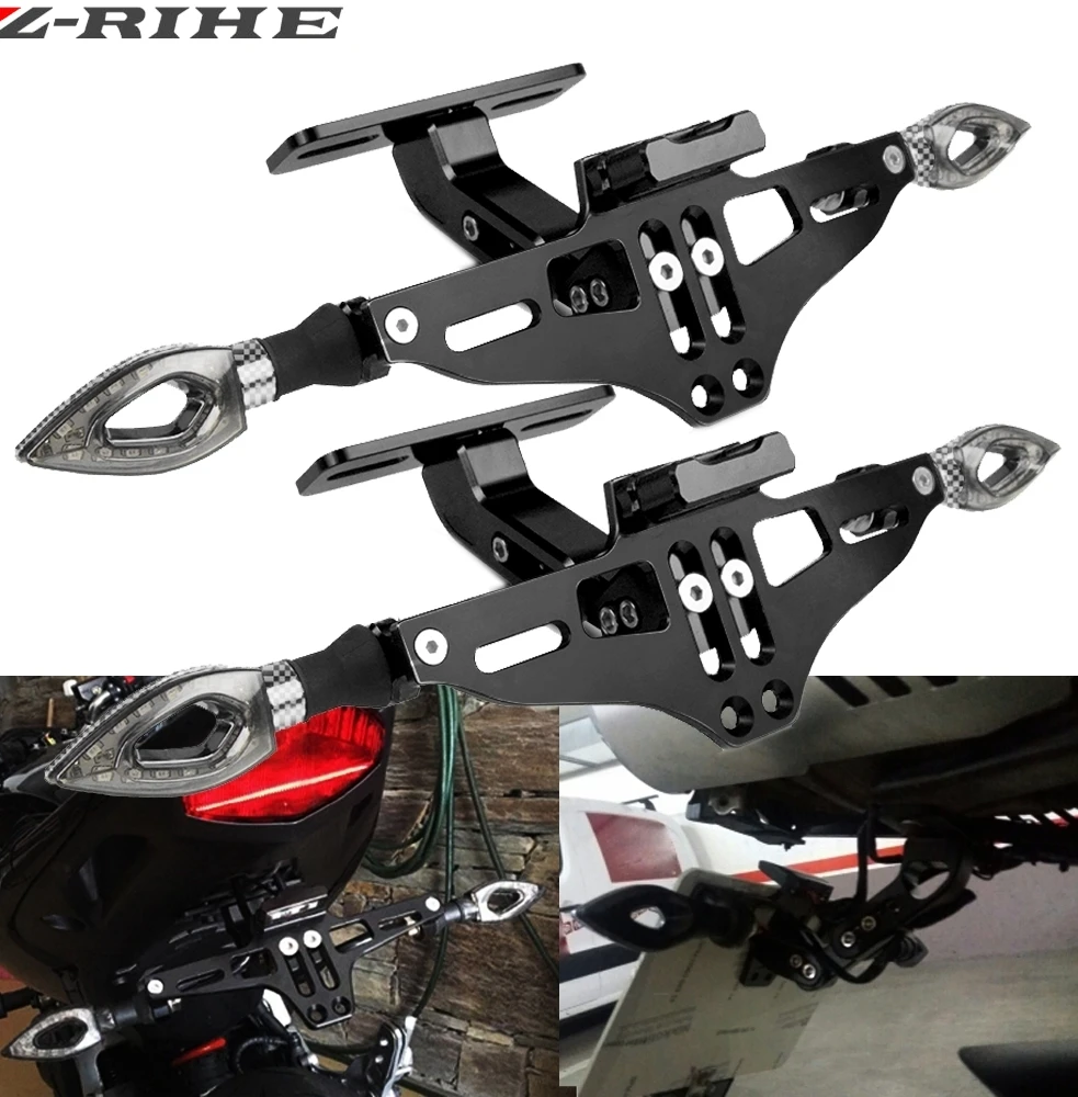 

For Kawasaki ER6N ER6F ER-6N ER-6F Z900 800 Yamaha FZ6-S2 FZ6 S2 Motorcycle License Plate Bracket Licence indicator Frame Number