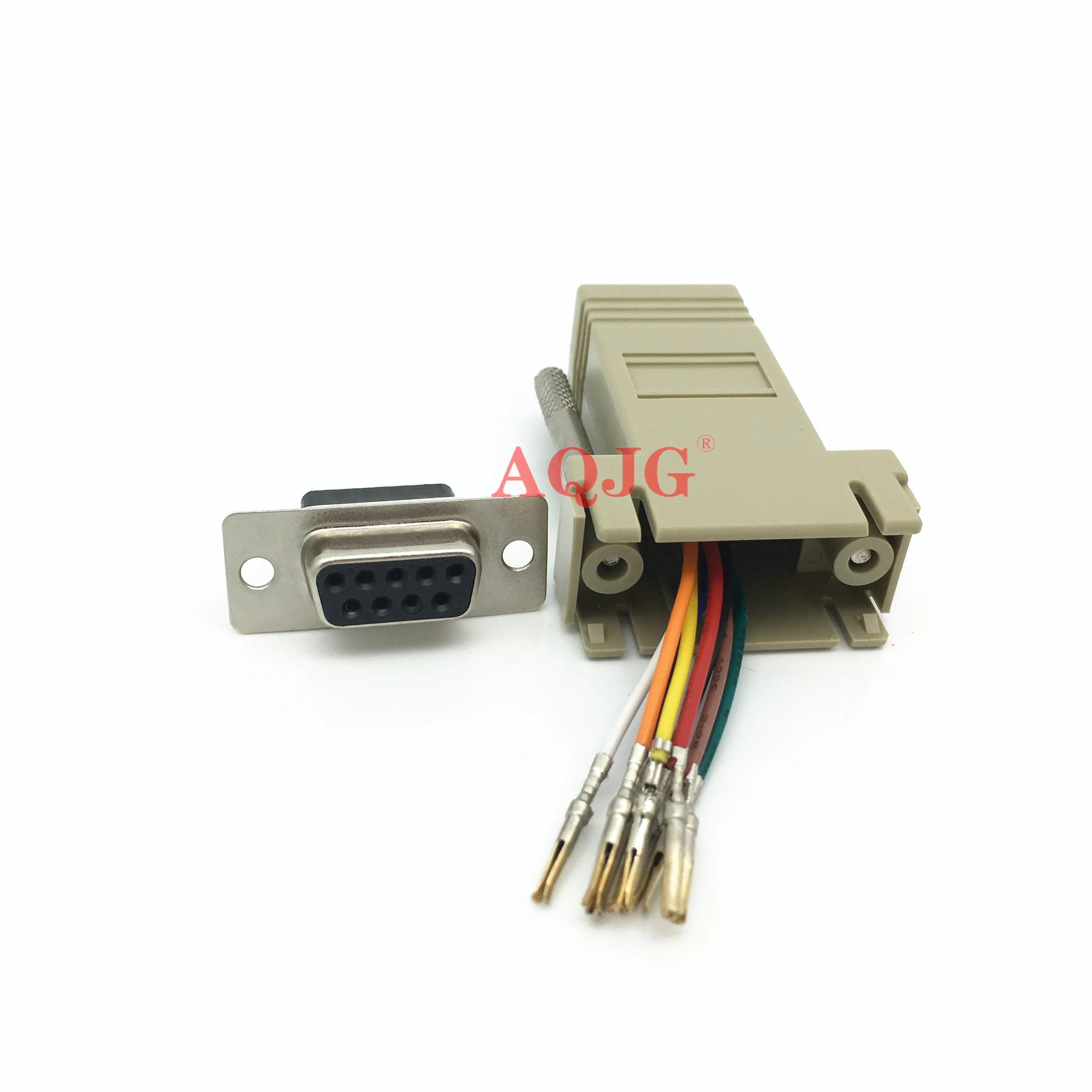 DB9 гнездо к RJ45 разъем адаптера rs232 Модульный cab 9as fdte rj45 db9 для