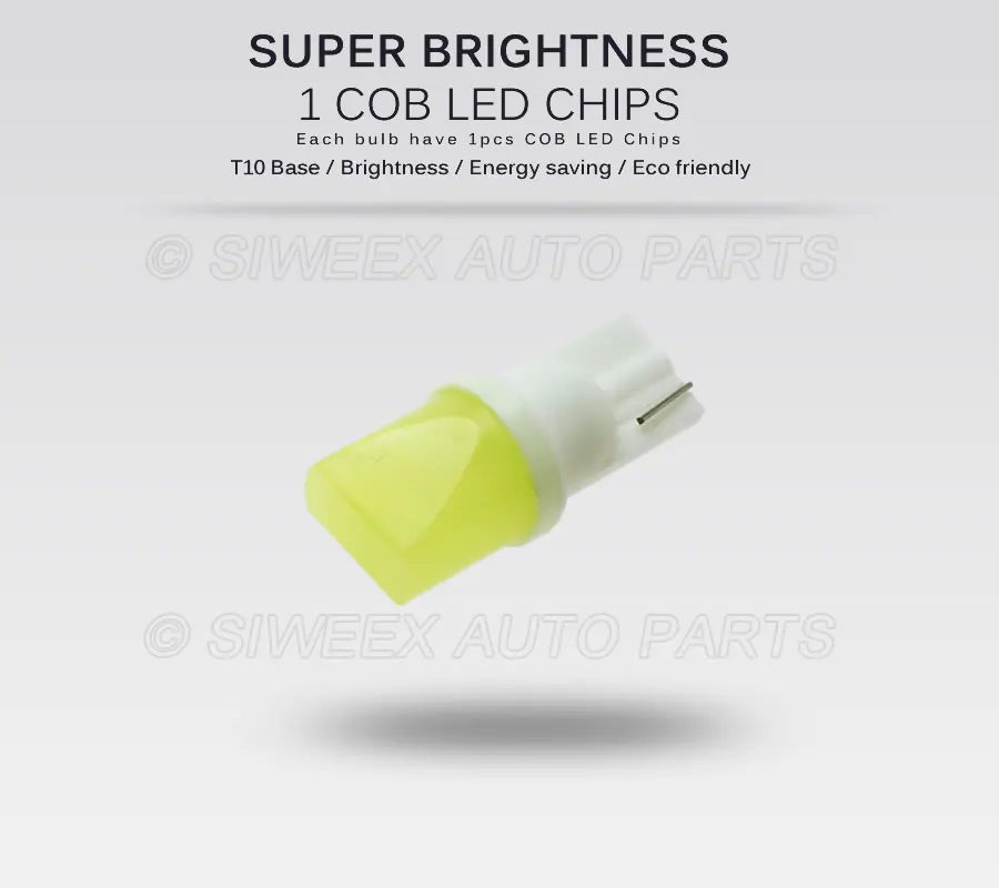 10 шт. T10 гнездо W5W 168 194 SMD COB светодиодный белые женские туфли на платформе и боковые