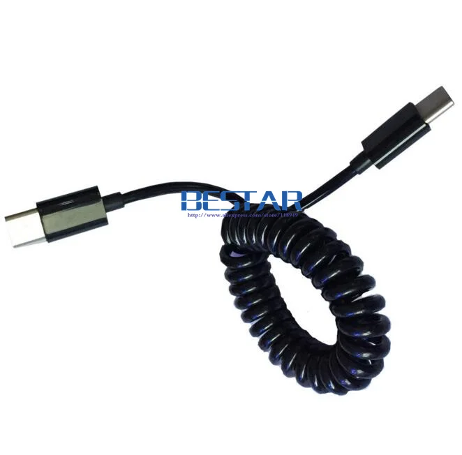 

(100pcs/lot) Spiral Coiled USB 3.1 C-TYPE type-c type c USB-C usb3.1 male to male adapter adaptor spring Cable 1m 3m 3ft 10ft