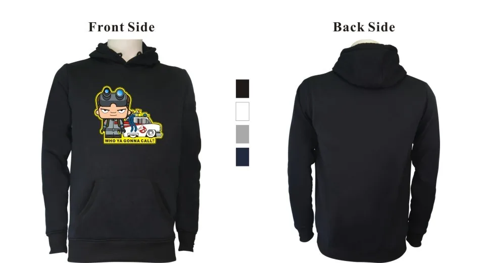 Hot Sale Ghostbusters Hoodie Men/Women Fashion Casual Loose Black Sweatshirt Print Ghost busters Hip Hop Hoodie Streetwear