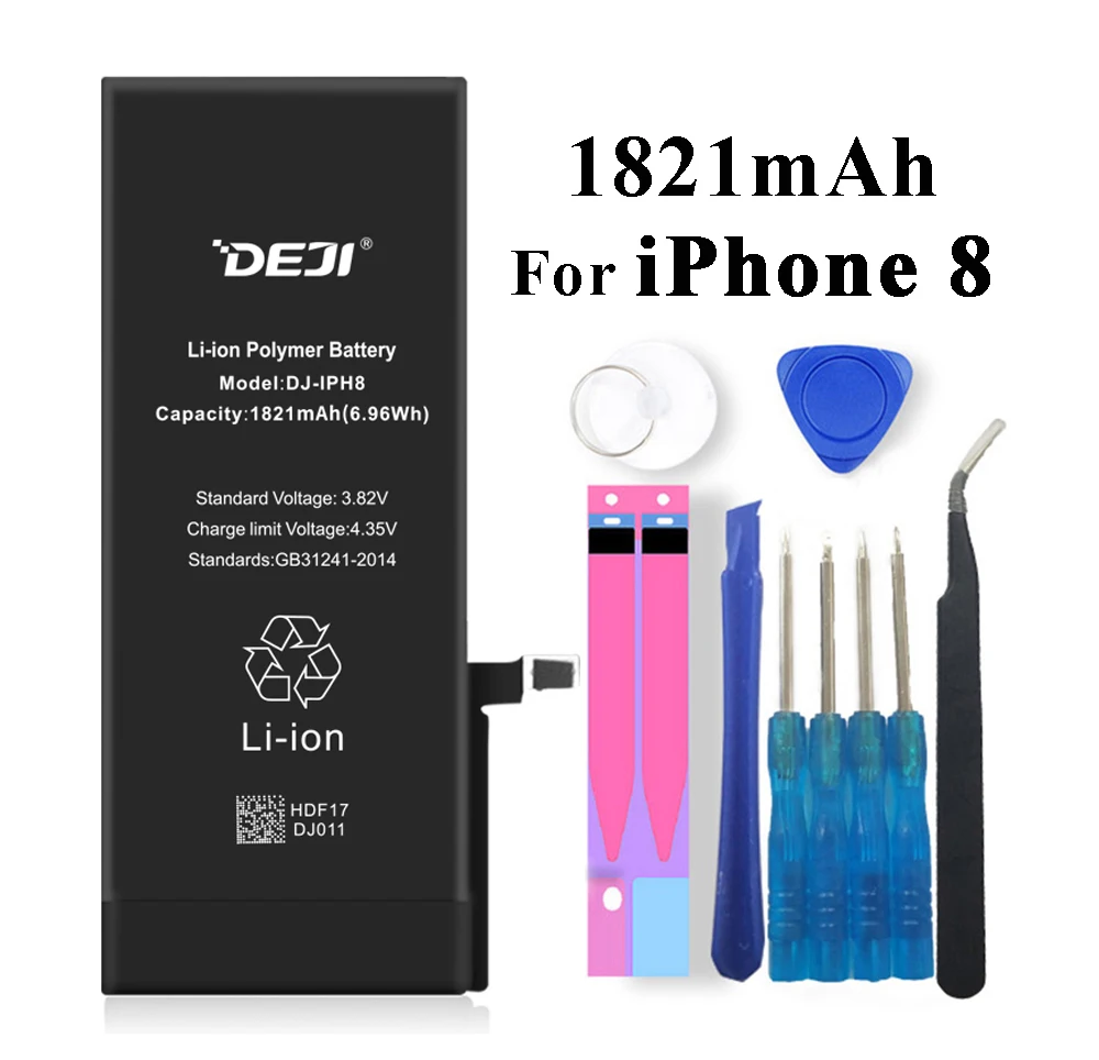 Deji аккумулятор для Apple iPhone 4S 6 6s 8X6G iPhone 6 S встроенные литий-полимерные аккумуляторы+ инструменты для Apple iPhone 4S 6 6s 8 X батарея